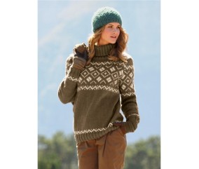 Patron tricot gratuit Pull jacquard Margerie