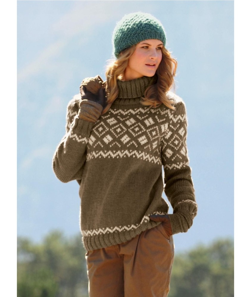 Patron tricot gratuit Pull jacquard Margerie