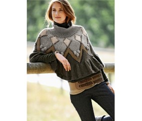 Patron tricot gratuit Poncho ou jupe Maeliz