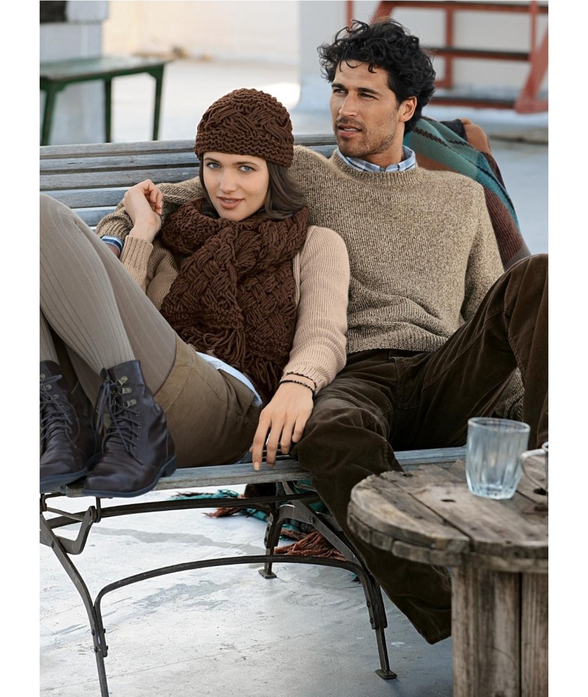 Patron tricot gratuit Pull ras de cou femme Iva
