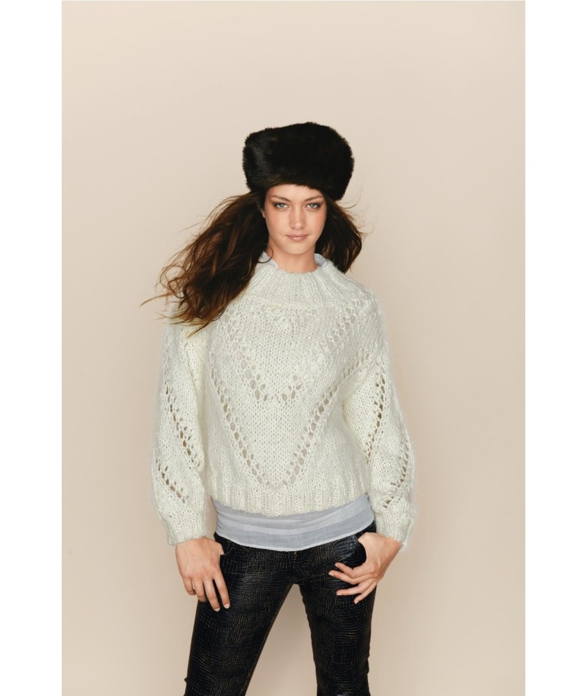 Patron tricot Pull court Elsa - Bergère de France