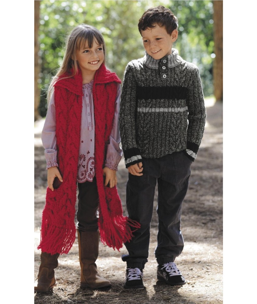 Patron tricot gratuit Pull col montant Jean