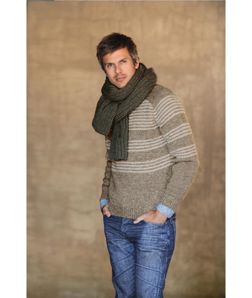Patron tricot gratuit Pull ras de cou Josselin