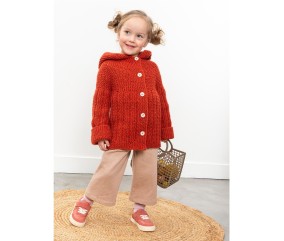 Patron tricot gratuit Manteau rangs raccourcis Cécile