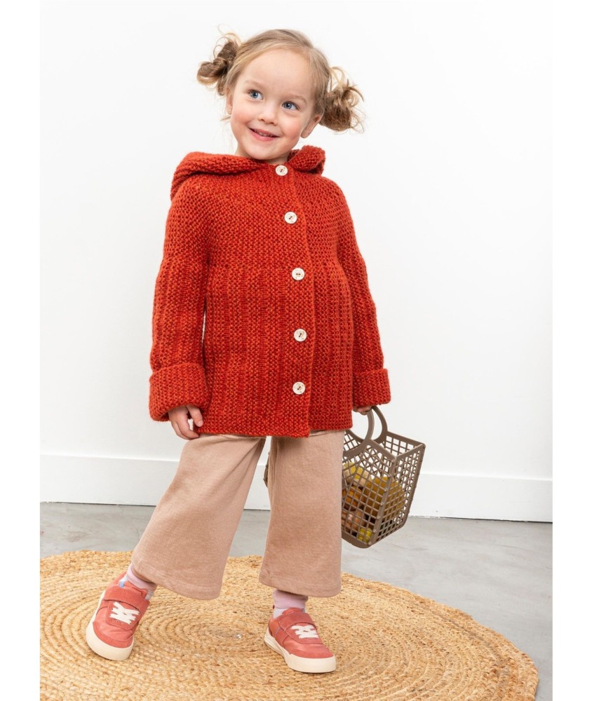 Patron tricot gratuit Manteau rangs raccourcis Cécile