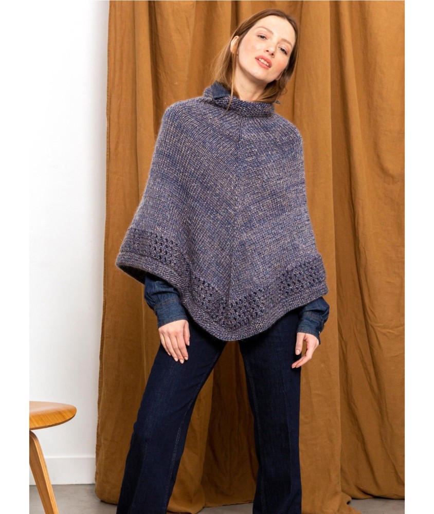 Patron tricot Poncho Julie - Bergère de France