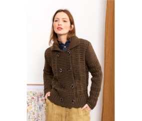Patron tricot gratuit Petite veste croisée Diane