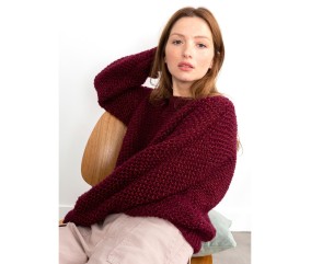 Patron tricot gratuit Pull col rond Charlie