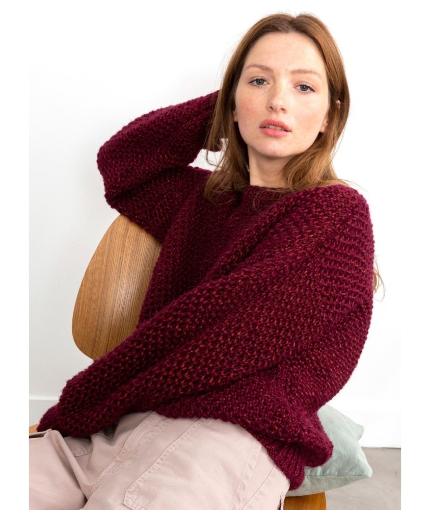 Patron tricot gratuit Pull col rond Charlie
