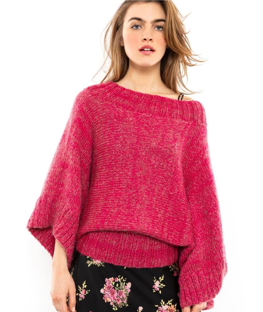 Patron tricot gratuit Sur-pull manche larges Jade