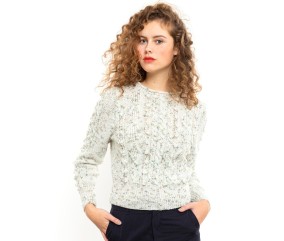 Patron tricot gratuit Pull à torsades et nopes Béline