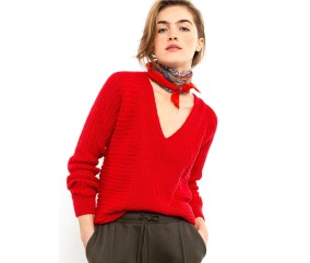 Patron tricot gratuit Pull col V multi côtes Capucine