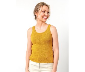 Patron tricot gratuit Top bretelles larges Ingrid