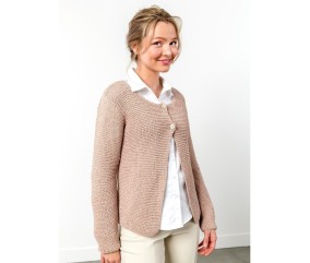 Patron tricot gratuit Gilet au point mousse Illona