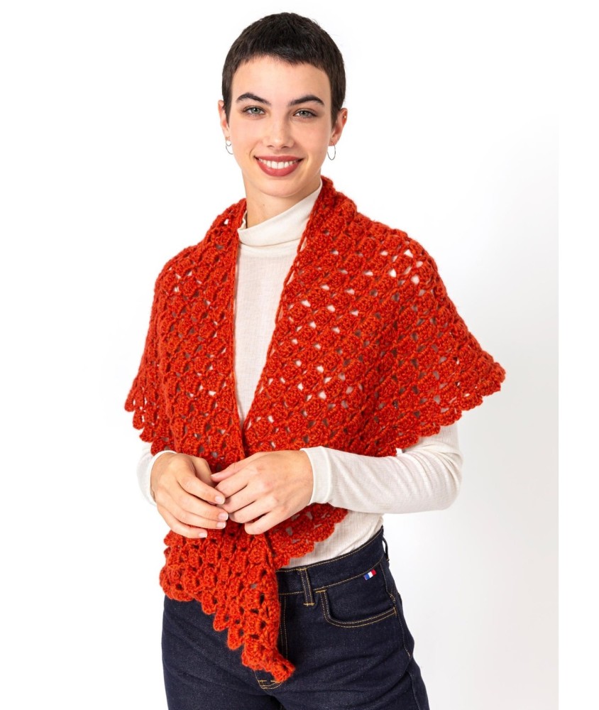 Patron crochet gratuit Châle au crochet Clésia