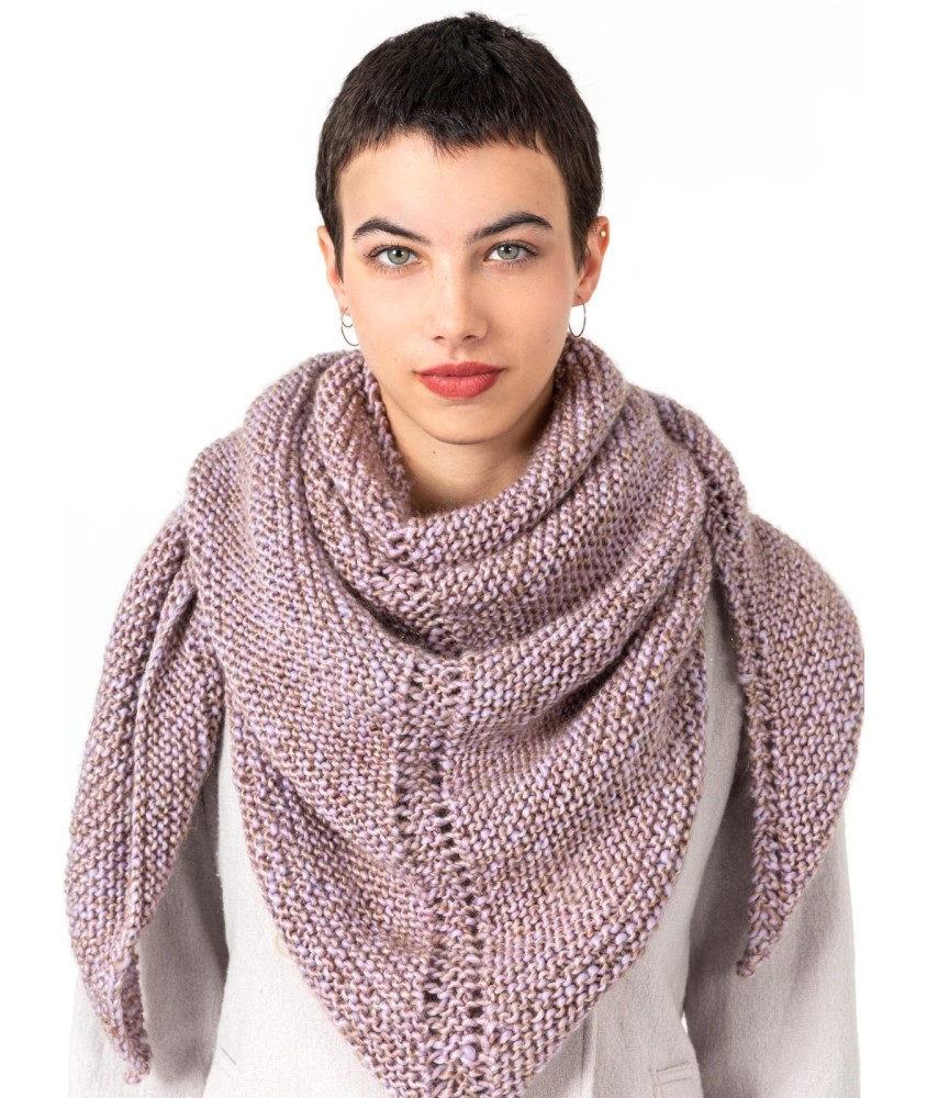 Patron tricot gratuit Chèche au point mousse Juliette