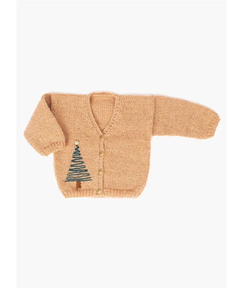 Patron tricot gratuit Gilet brodé sapin Lilou