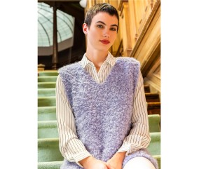 Patron tricot gratuit Débardeur col V Zazie