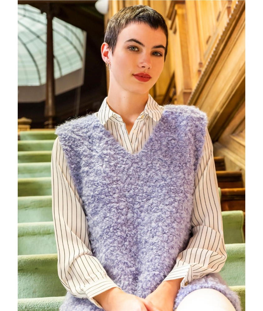Patron tricot gratuit Débardeur col V Zazie