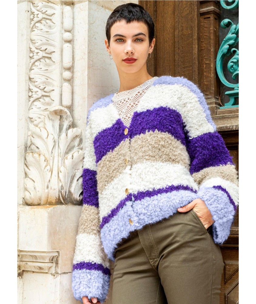 Patron tricot Gilet multico Zénia - Bergère de France