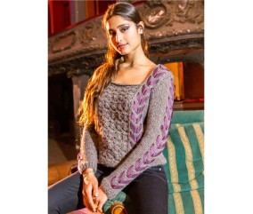 Patron tricot gratuit Pull femme encolure carrée Laura
