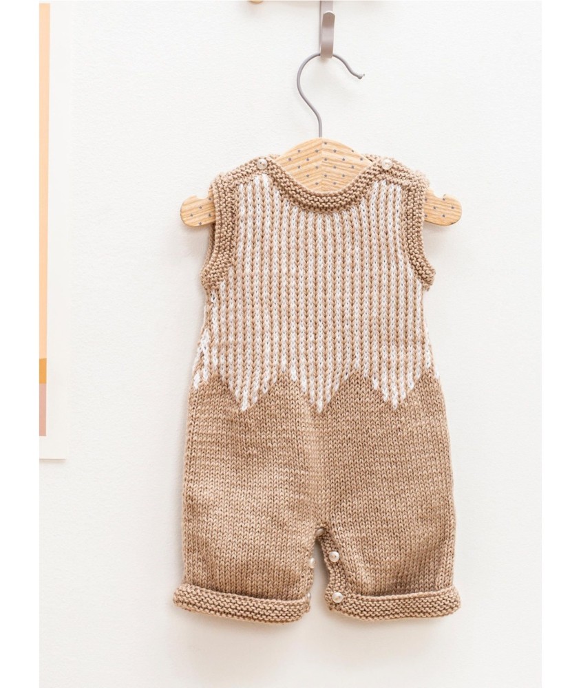 Patron gratuit Combishort bébé sans manches rayé Ignace