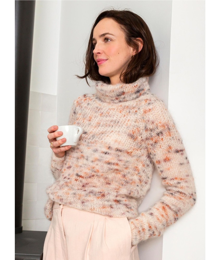 Patron tricot gratuit Pull femme raglan mohair Audrey