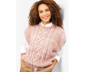 Patron tricot gratuit Débardeur femme torsade Julia