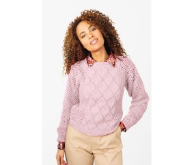 Patron Pull ajouré femme Coline Bergère de France, autre coloris
