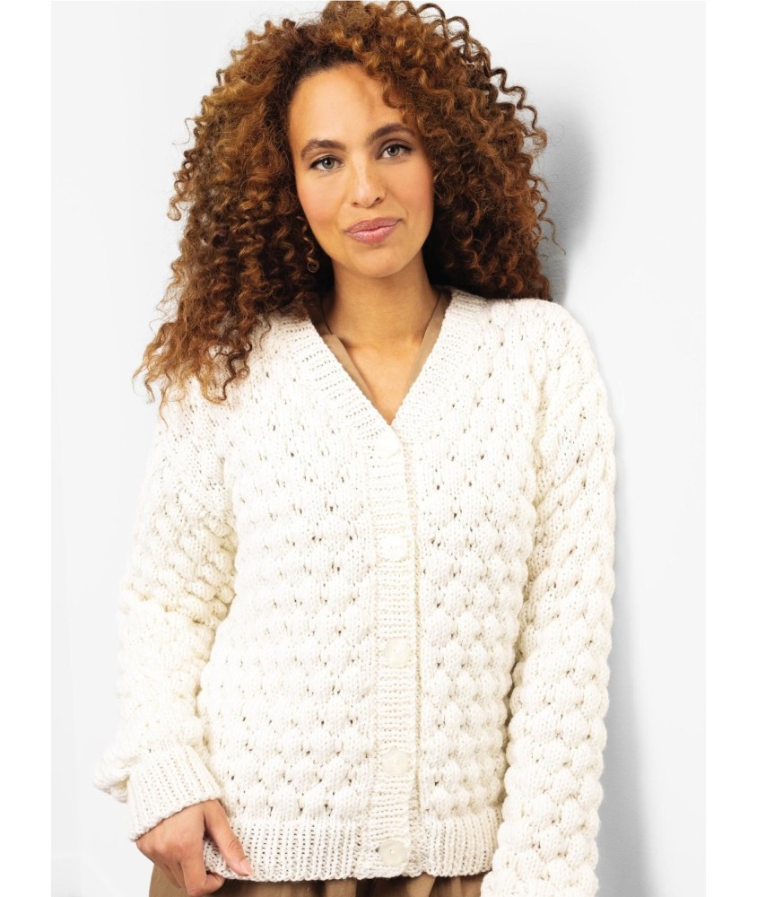 Patron tricot Gilet V femme Maléna - Bergère de France