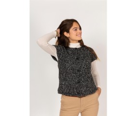 Patron tricot gratuit Gilet top down sans manches été