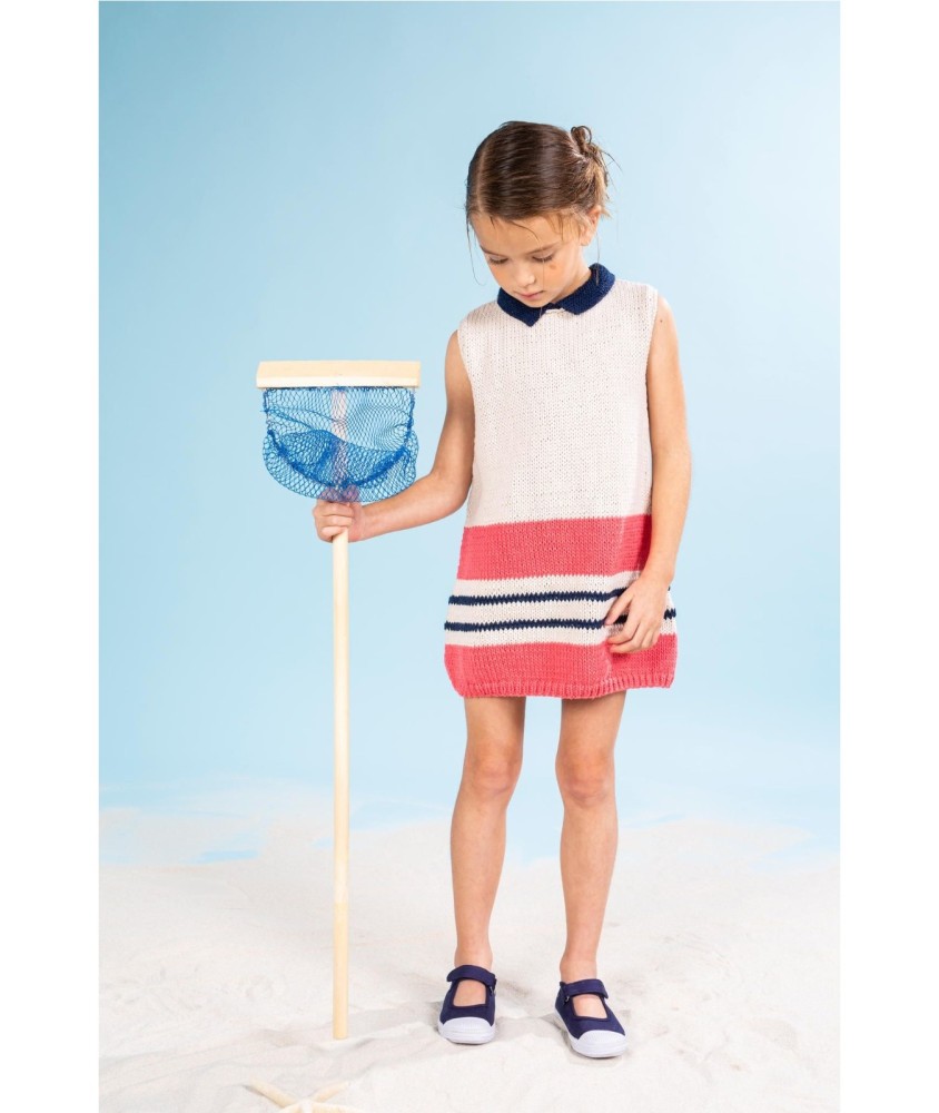 Patron tricot gratuit Robe coton enfant Claudine