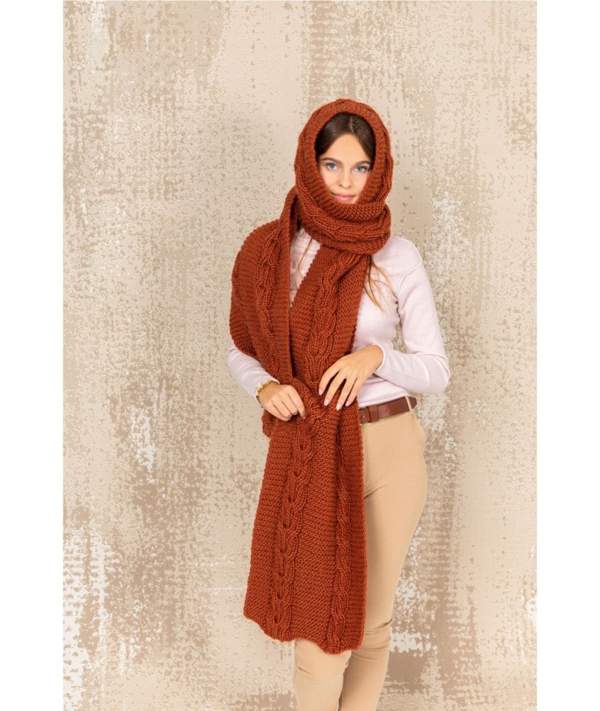 Patron tricot Capuche-écharpe - Bergère de France