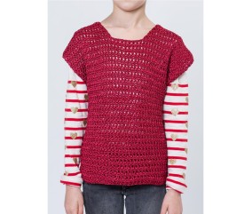Patron crochet gratuit Pull sans manches au crochet
