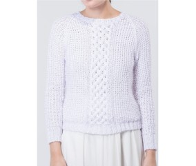 Patron tricot gratuit Pull Torsade Centrale