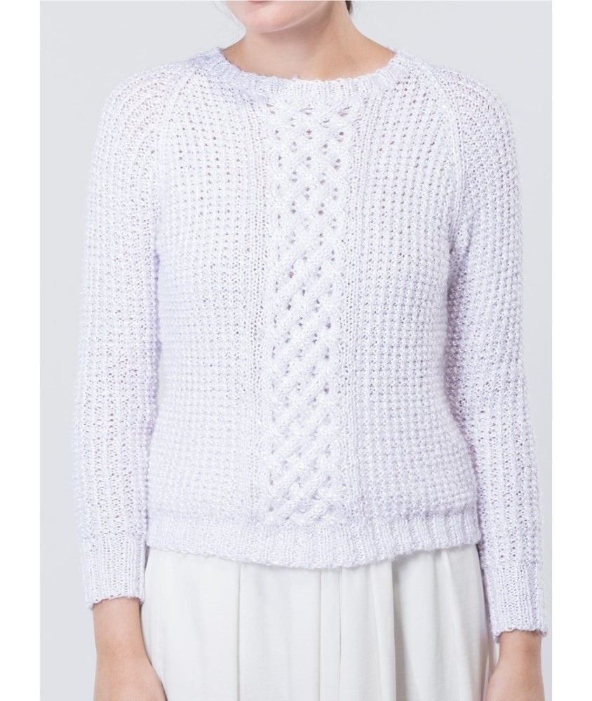 Patron tricot gratuit Pull Torsade Centrale
