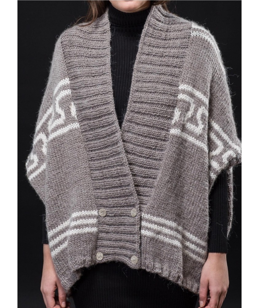 Patron tricot Gilet Cape - Bergère de France