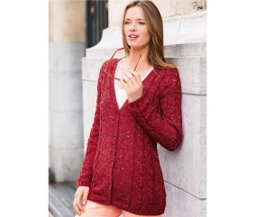 Patron tricot gratuit Gilet torsades ajourées