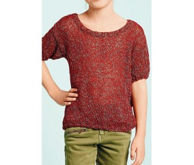 Patron tricot gratuit Pull manches courtes col rond