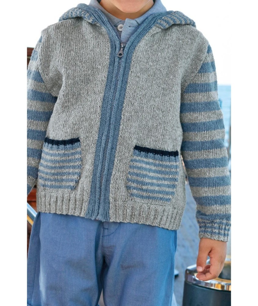 Patron tricot Blouson à capuche - Bergère de France