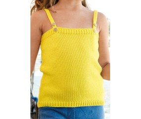 Patron tricot gratuit Top bretelles réglables