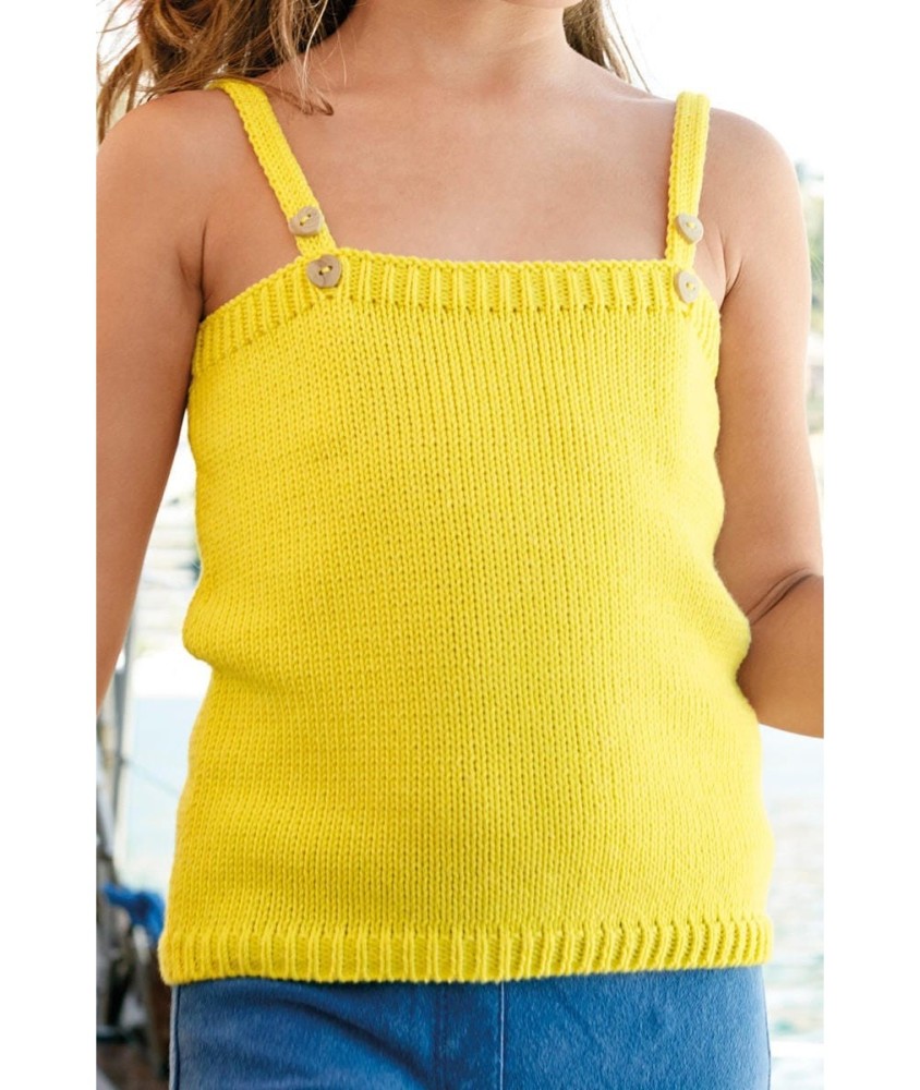Patron tricot gratuit Top bretelles réglables