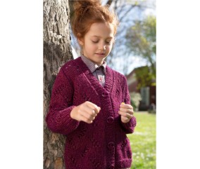 Patron tricot Gilet motifs ajourés - Bergère de France