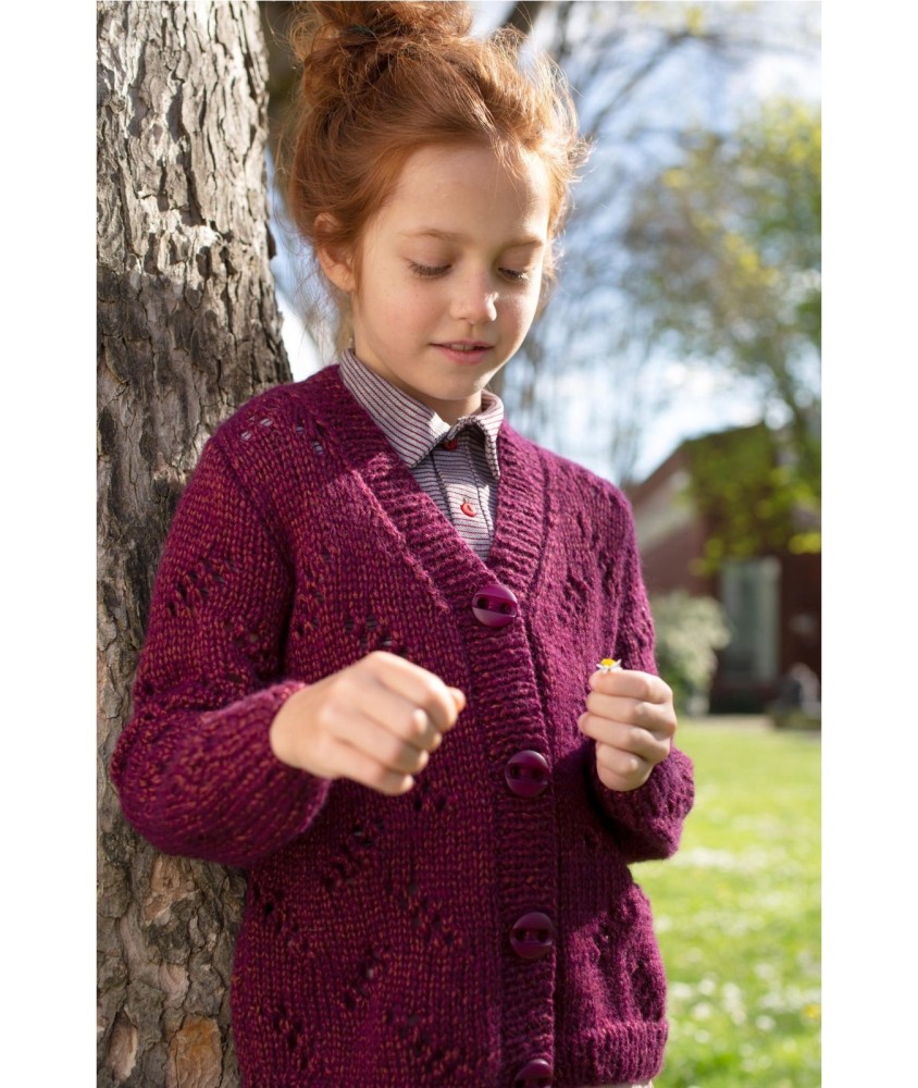 Patron tricot Gilet motifs ajourés - Bergère de France