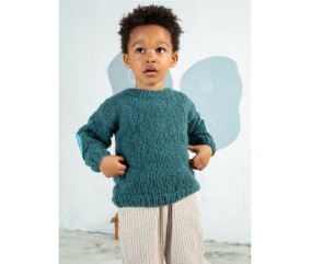 Patron tricot gratuit Pull col rond à coudières