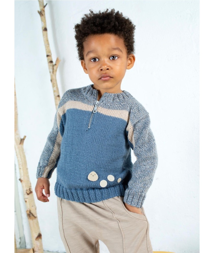 Patron tricot Pull col zippé - Bergère de France