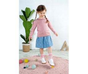 Patron tricot Pull petits volants - Bergère de France