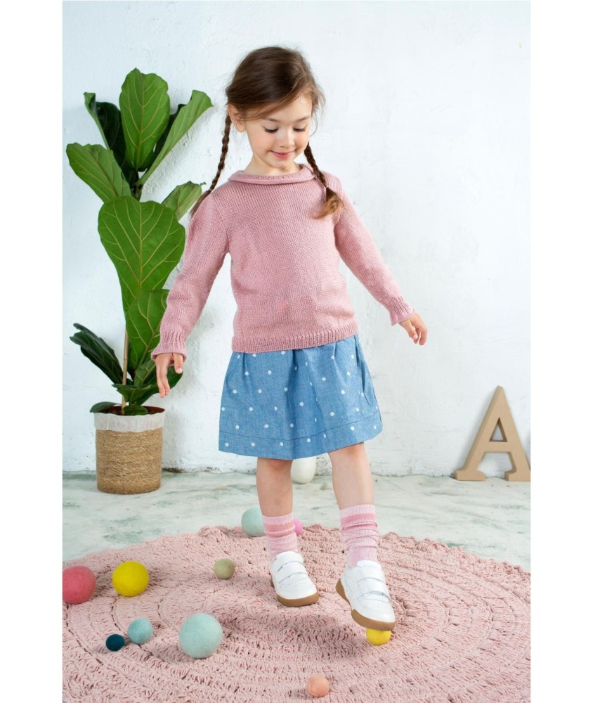Patron tricot Pull petits volants - Bergère de France