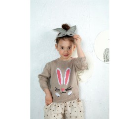 Patron tricot Pull jacquard lapin - Bergère de France