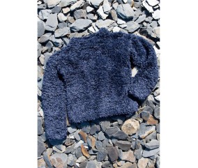 Patron tricot gratuit Pull fourrure col montant
